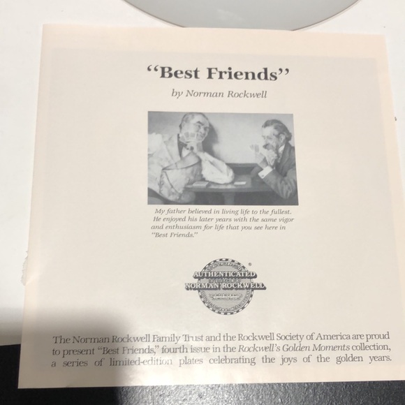 Edwin M. Knowles Best Friends by Norman Rockwell collector plate - Picture 5 of 10